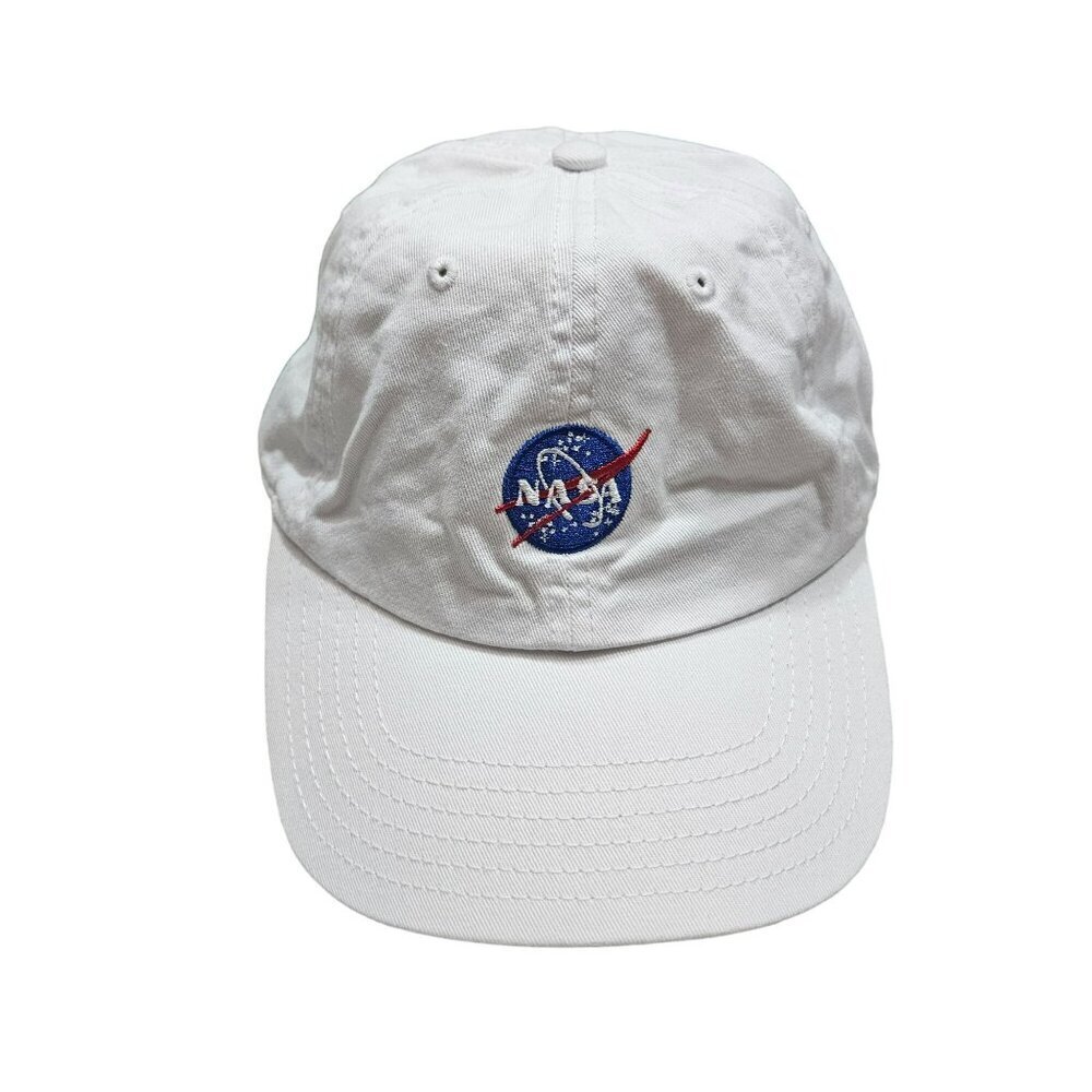 Buzz Aldrin‎ NASA Logo White Baseball Cap Adjustable Strap Cotton Adult Space